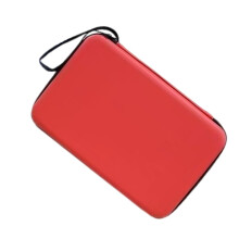Quadratic Table Tennis Paddle Protective Case, Hard Shell Storage Bag in Red, Lightweight and Portable