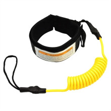 SUP Accessories Ankle Lead 4 Feet Elastic Coiled Leg Rope for Surfing Stand Up Paddle Board Surfboard in Yellow