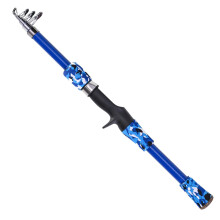 Angelruten Für Jungen 5-10 Jahre, 165 cm Fiberglas Einziehbare Angelrute Mit Keramik-Führungsring, Blau, Vielseitig Nutzt