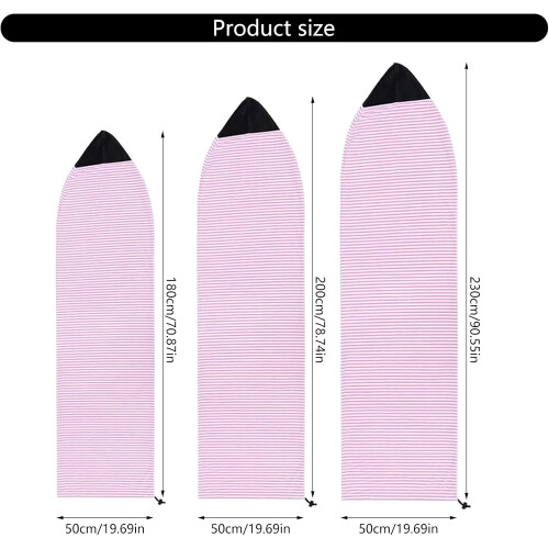 Surfboard Covers Storage Bag with Quick Dry Stretch Material, Drawstring Closure, and Nose Guards for All Sizes 1