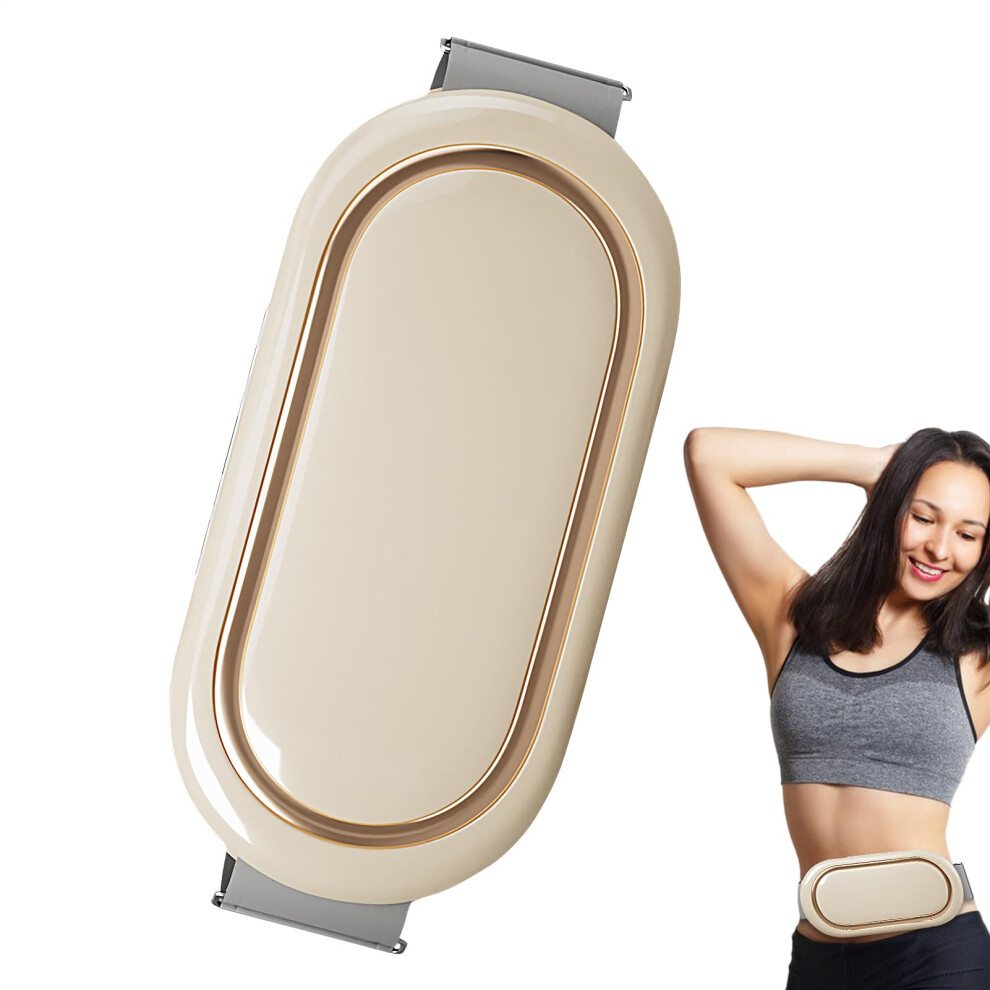 Fat Burning Belt - Portable Electric Muscle Stimulator for Core Strength, Body Toning, Beige Yellow-image-OPC-PJTCNS6-NEW