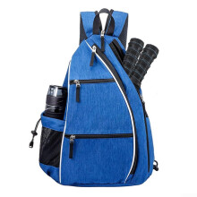 Water-Resistant Tennis Backpack for Pickleball and Badminton Equipment, Blue, Durable Material, Sports Style, Large Capacity