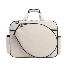 Tennis Racket Bag for Badminton Rackets, Large Capacity Sports Carry Bag, Durable Lightweight Equipment Holder in Beige