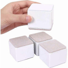 4 Stück 5 cm Möbelerhöhungen, 6 cm lange Betterhöhungen, können Sofa, Bett und Schrank um 5 cm anheben, weißes Quadrat