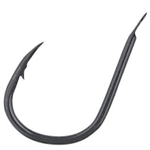 Carp Hook Size 1/0 Black Fishing Hook for Carp Fishing, Single Plate Hook, 10 Pieces Per Package