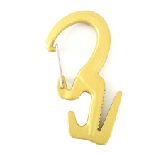 (Gold) Outdoor Hiking Climbing Durable 9-Shaped 25KG Bearing Carabiner with 2M Rope
