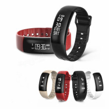 (Red) 0.87inch OLED Heart Rate Monitor Pedometer Sport Smart Bracelet For iphone X 8/8Plus Samsung S8