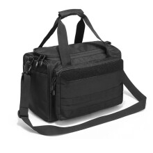 Tactical Gun Bag Waterproof Nylon Police Range Bag Large Capacity for Hunting Shooting Sports Fishing Hiking Outdoor Black