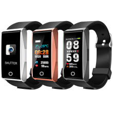 (Gold) Color Screen Heart Rate Blood Pressure Oxygen Bluetooth Call Waterproof Sports Smart Bracelet