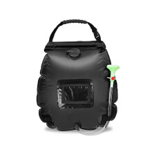 Portable Solar Shower Bag 20L with Shower Head and On/Off Switch for Camping Hiking and Outdoor Use