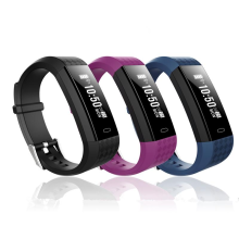 (Blue) 0.87OLED Heart Rate Monitor Pedometer Smart Bracelet For iphone X 8/8Plus Samsung S8 Xiaomi6 mi5