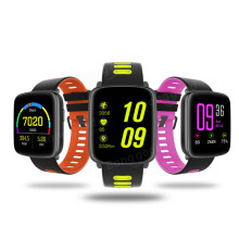 (black pink) Heart Rate Monitor Pedometer Sport Bluetooth Smart Bracelet For iphone X 8 Samsung S86