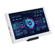 (#2) White 5.0'' IPS Type-C USB Display Kit for AIDA64 Monitoring: CPU, GPU, RAM, HDD - Mini ITX & Raspberry Pi with RGB Light