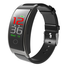 (Grey) Color Screen Pedometer Heart Rate Blood Pressure IP67 Waterproof Smart Bracelet