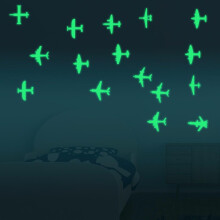 7x8cm Fluorescent Glow Fighter Wall Sticker