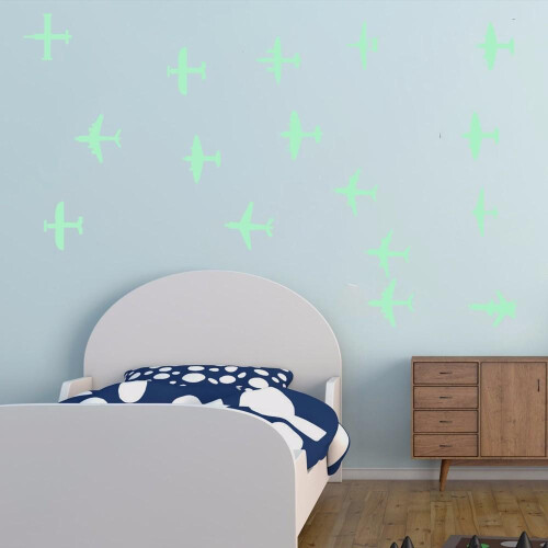 7x8cm Fluorescent Glow Fighter Wall Sticker 2