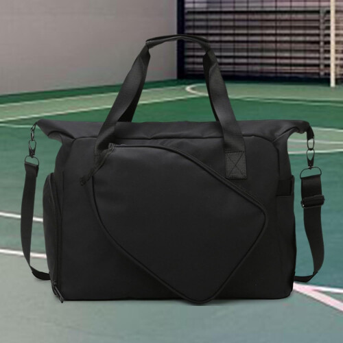 Badminton Bag and Table Tennis Racket Holder, Portable Lightweight Multi-Function with Adjustable Strap, Black 1