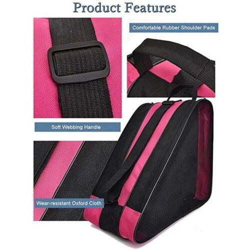 Ski Bag Ice Skate Protector with Adjustable Shoulder Straps Large Storage for Skiing and Roller Skating, Durable Material 1
