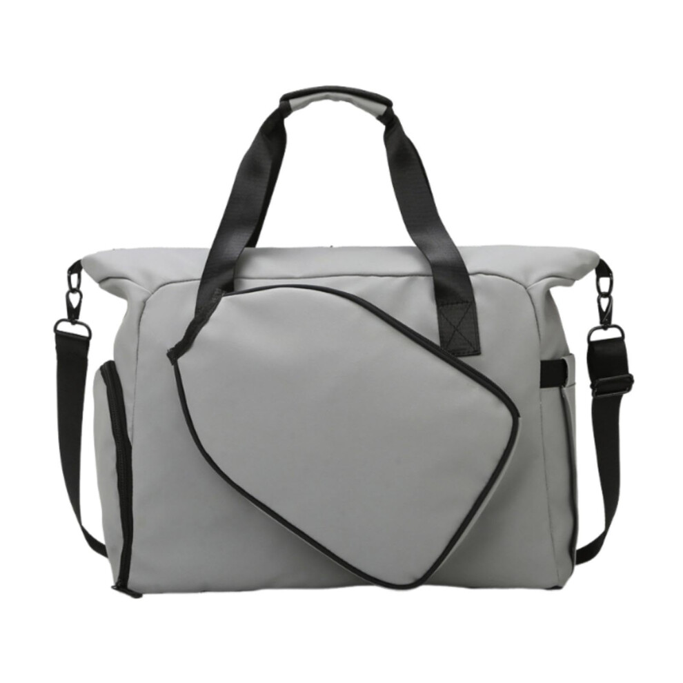 Badminton Bags Table Tennis Racket Bag Grey with Shoe Compartment Portable Adjustable Strap Versatile Fitness Gym Bag-image-OPC-PJTDJWB-NEW