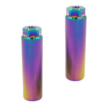 Bicycle Pegs Aluminium Alloy Foot Pegs for 3/8 Inch Axles, Colorful BMX Stunt Pegs and Mountain Bikes, 1 Pair