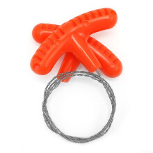Portable Survival Wire Saw with Compact Size, Sharp Saw Blades, Durable PP Handle in Orange Color