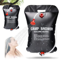 Camping Shower Bag, 20L Solar Heated Shower Set, Portable Outdoor Shower with Hose and Shower Head for Beach and Garden