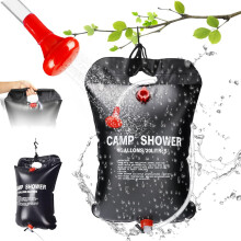 Solar Camping Shower Bag 20L Portable Solar Heated Shower Bag for Travel Outdoor Use with Durable Material