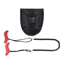 Rope Chainsaw Folding Hand Saw, Portable Tree Cutting Tool for Woodworking, Camping, Hunting, Red Color