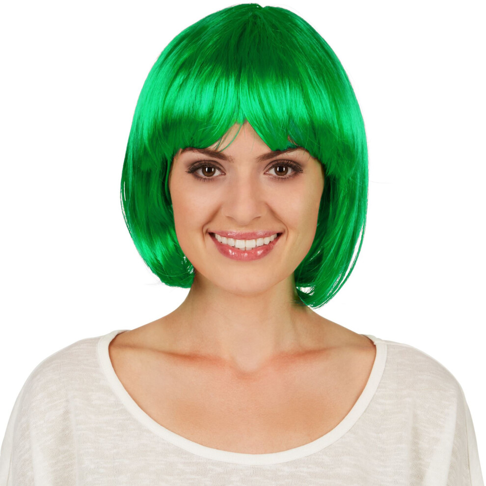 Dressforfun Unisex Green (Green) Women's Wig Bob Halloween Fancy Dress Outfit Costume - Different Colours