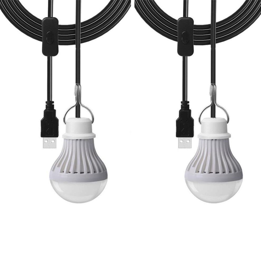 2 Pack LED Light for Camping 5W USB Children Bed