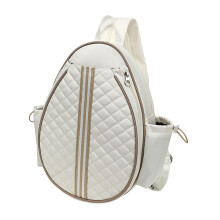 Tennis Crossbody Bag Large Capacity Racket Backpack for Badminton Sport in White Durable Material