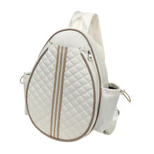 Tennis Racket Sling Bag Waterproof Portable Chest Shoulder Bag Outdoor Sports White A