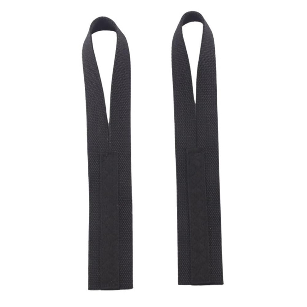 Weightlifting Strap Grips for Heavy Pulling Fitness Protection Equipment Training in Gym - Black Durable Material-image-OPC-PJTDYXR-NEW