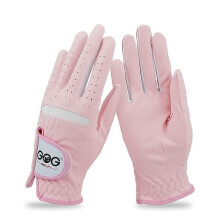 Golf Gloves Set 1 Pair Ladies Soft Pink Breathable Non-Slip Left Right Sports Gloves Size Medium for Women