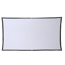 (84 inches) 16: 9 Projector Screen Home Projection Screen Cloth Outdoor Portable Folding Simple Soft Curtain with Hook