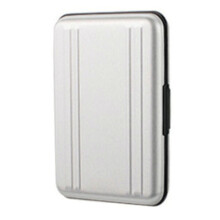(Silver) Memory Card Storage Case Holder Aluminum Alloy 16 Slots Box Protective Box for SD TF Card