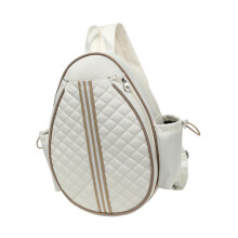Pickleball Bag for Men and Women Adjustable Shoulder Strap Lightweight Multifunctional Racket Cover Brown and White