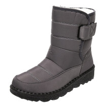 Winter Boots for Girls, Warm Outdoor Booties, Grey, Size 39.5 EU, Fashionable Snow Shoes for Women
