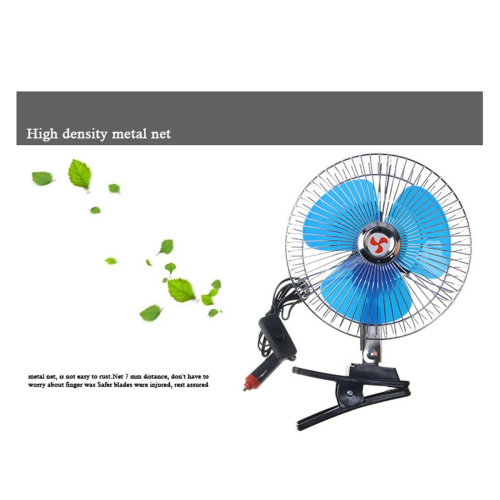 12V bilventilator med rystehoved, stor ventilator, bærbar bilkøleventilator 2