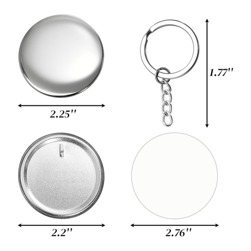100 Pack 58mm Button Maker Keychain Supplies 1