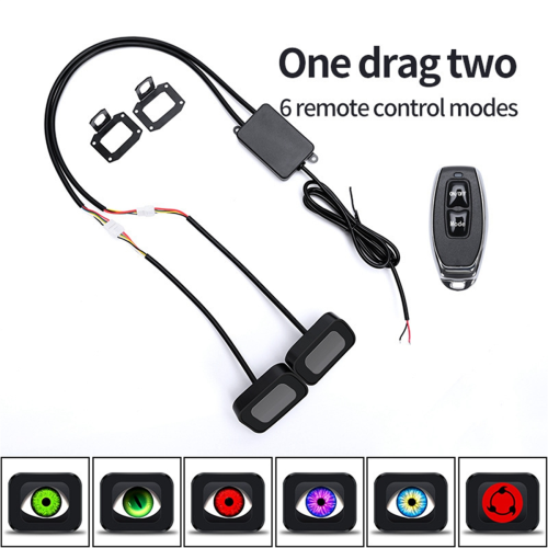 Motorcycle Decorative Light LED Dynamic Devil Eye Lights Rearview 2