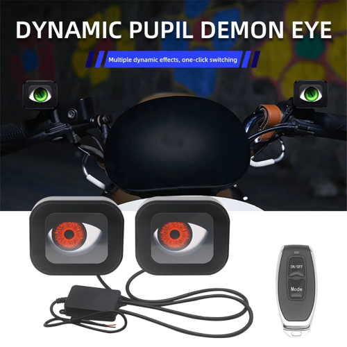 Motorcycle Decorative Light LED Dynamic Devil Eye Lights Rearview 1