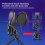 Microfon condensator USB pentru desktop, microfon de gaming RGB 6