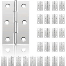 24Pcs Small Hinges for Doors, Stainless Steel Hinges, DIY Door Hinges for Cupboard Door | Piano Hinge(44mm*32mm)