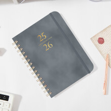(Gray) July 2025 To 2026 Schedule Planner With Date Notes
