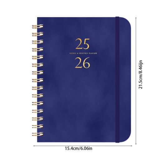 (Blue) July 2025 To 2026 Schedule Planner With Date Notes 1