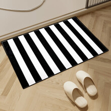 (Black) Fall Outdoor Rug Halloween Rug Thanksgiving Rug Stripe Outdoor Rug Layered Doormats For Front Door Porch Farmhouses Entryway Patio Dark Color Rug