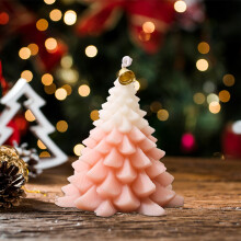 (Pink) Christmas Tree Aroma Candle Arrangement Scented Candle Accompaniment Creatives Gift Set Christmas Gift Birthday Gift Decoration