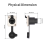 RJ45 Waterproof Network Connector Panel Mount Socket 180 Degree 3