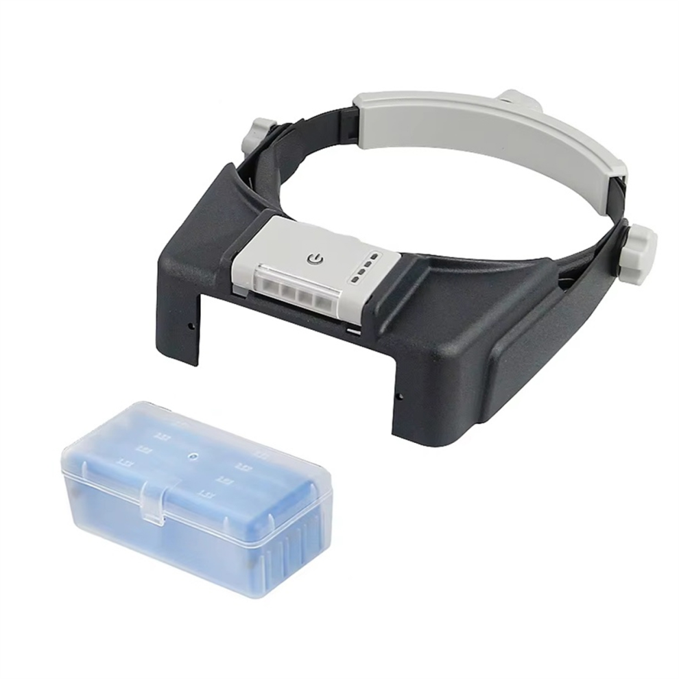 Head-Mount Magnifier Glasses with 4 LED Light